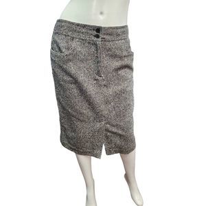 Talbots Wool Blend Tweed Skirt Size 10 womens Office Work Straight Pencil